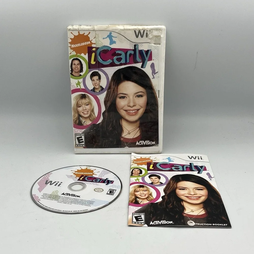 iCarly (Nintendo Wii, 2009) Complete w/ Manual - Tested Working - Damaged Case‎